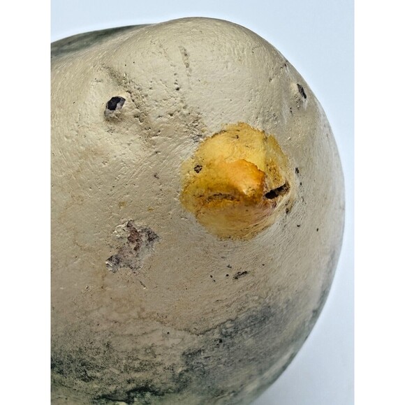 Folk Art Clay Art Pottery Bird Figure w/ Wrought Iron Tail Handcrafted Mexico - Picture 10 of 13